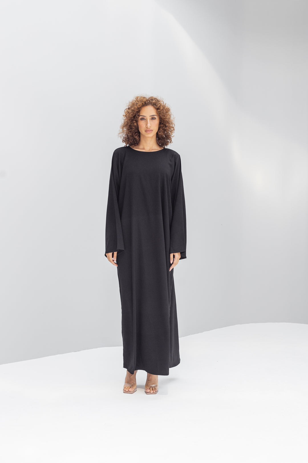 Black Abaya Slip Dress - Long Sleeve Malikaat Black Abaya Slip Dress - Long Sleeve Malikaat