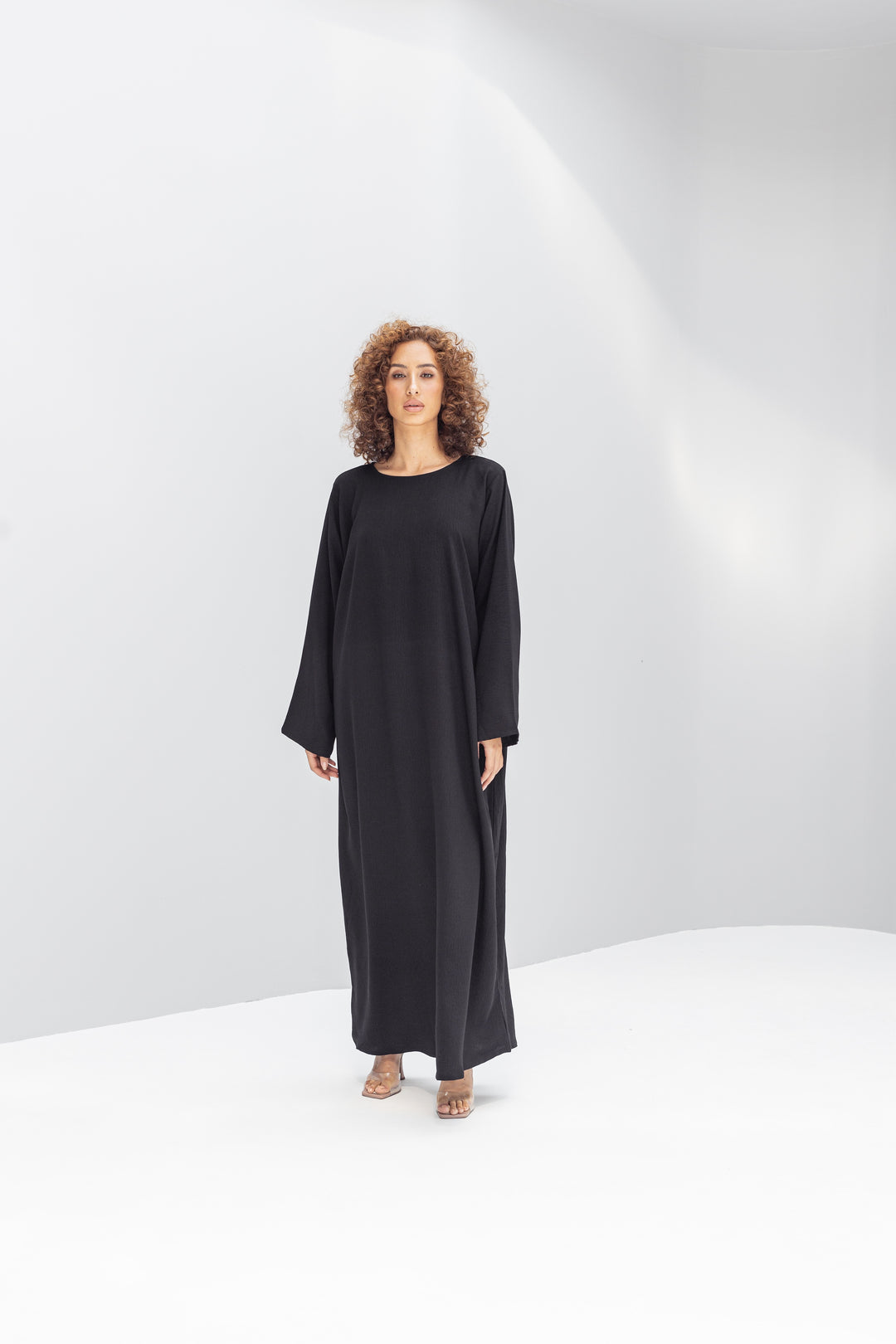 Black Abaya Slip Dress - Long Sleeve Malikaat Black Abaya Slip Dress - Long Sleeve Malikaat