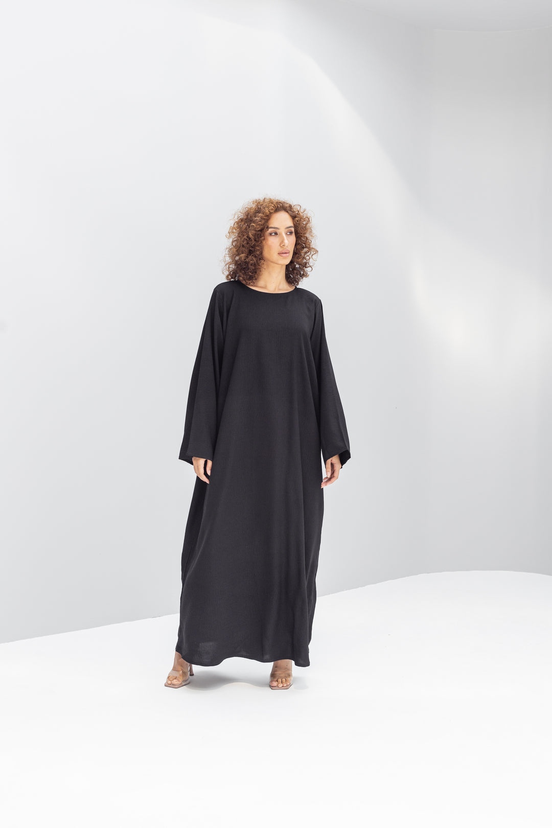 black abaya slip dress Black Inner Slip Dress