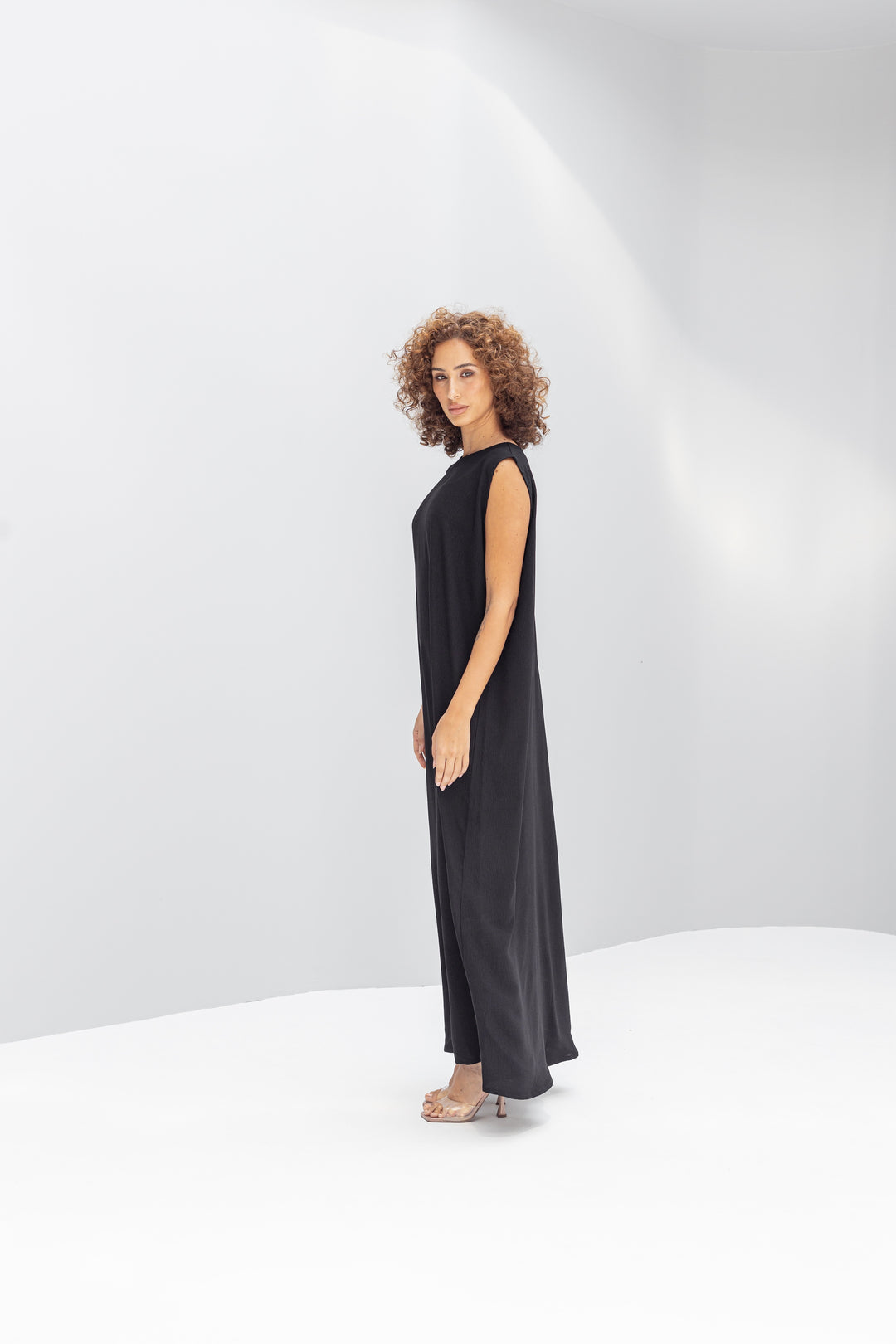 Black Abaya Slip Dress - Sleeveless Malikaat Black Abaya Slip Dress - Sleeveless Malikaat