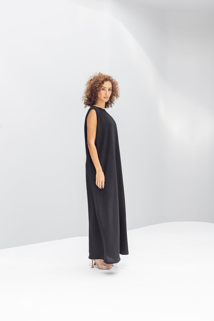 Black Abaya Slip Dress - Sleeveless