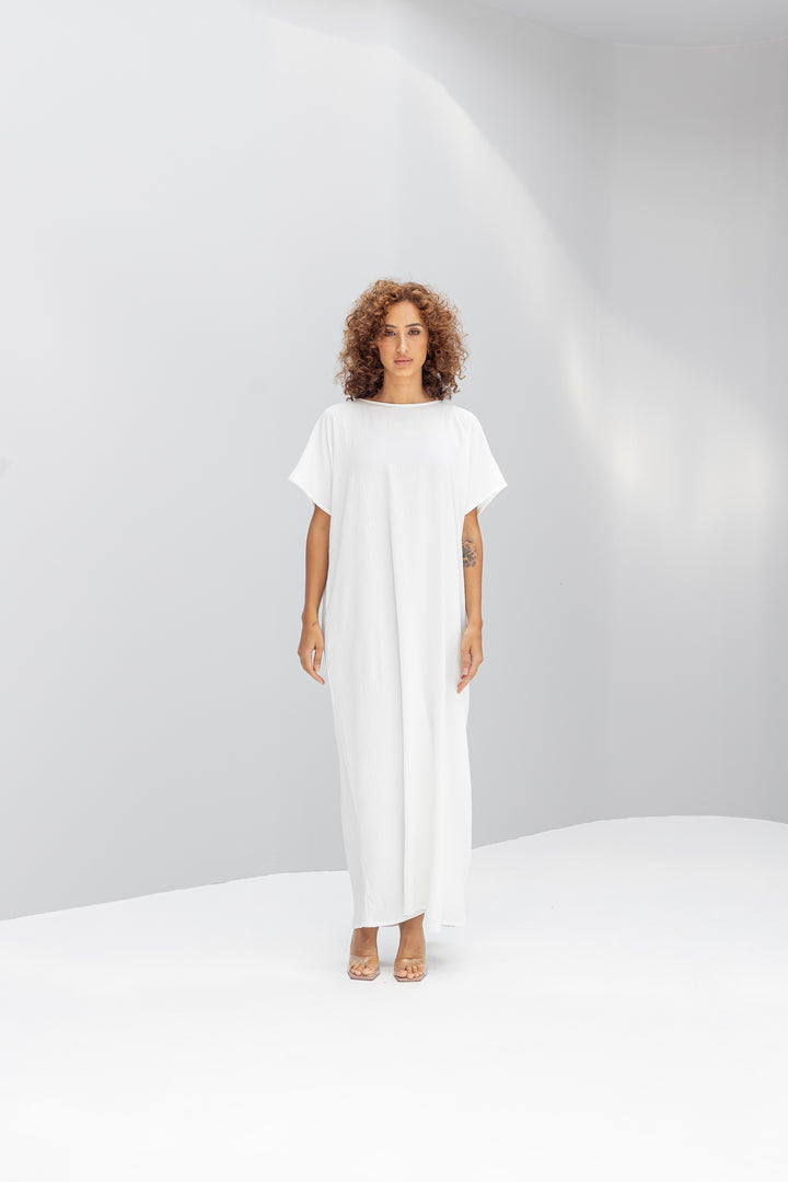 White Abaya Slip Dress