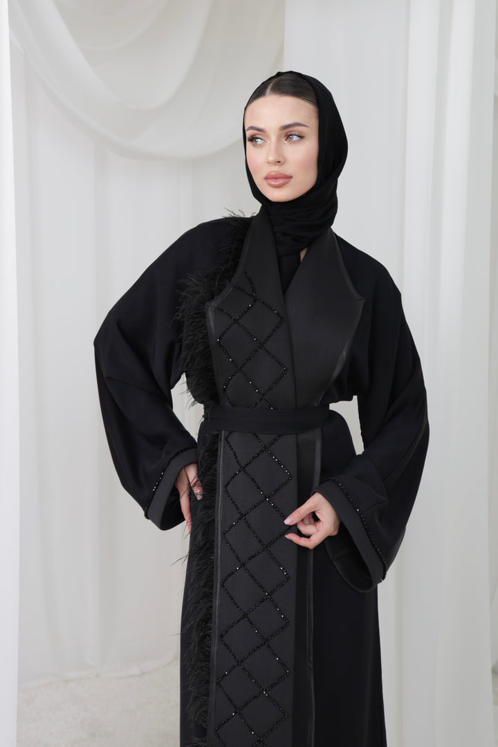 Maria Luxè Feather Abaya