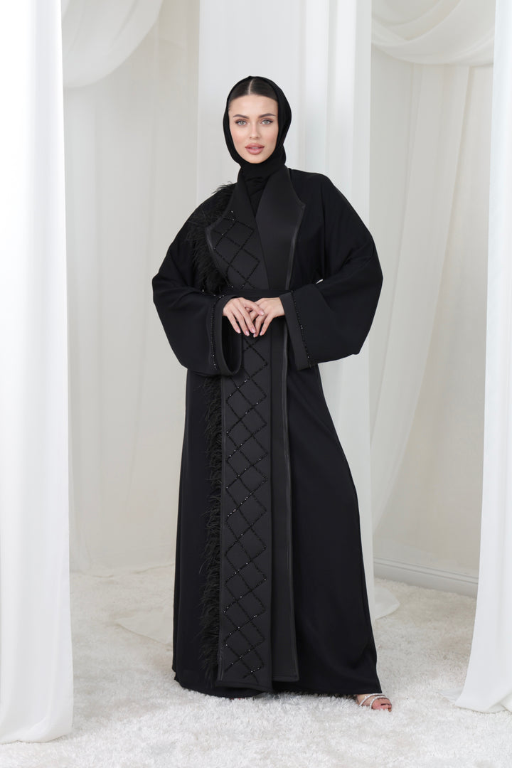 Maria Luxè Feather Abaya