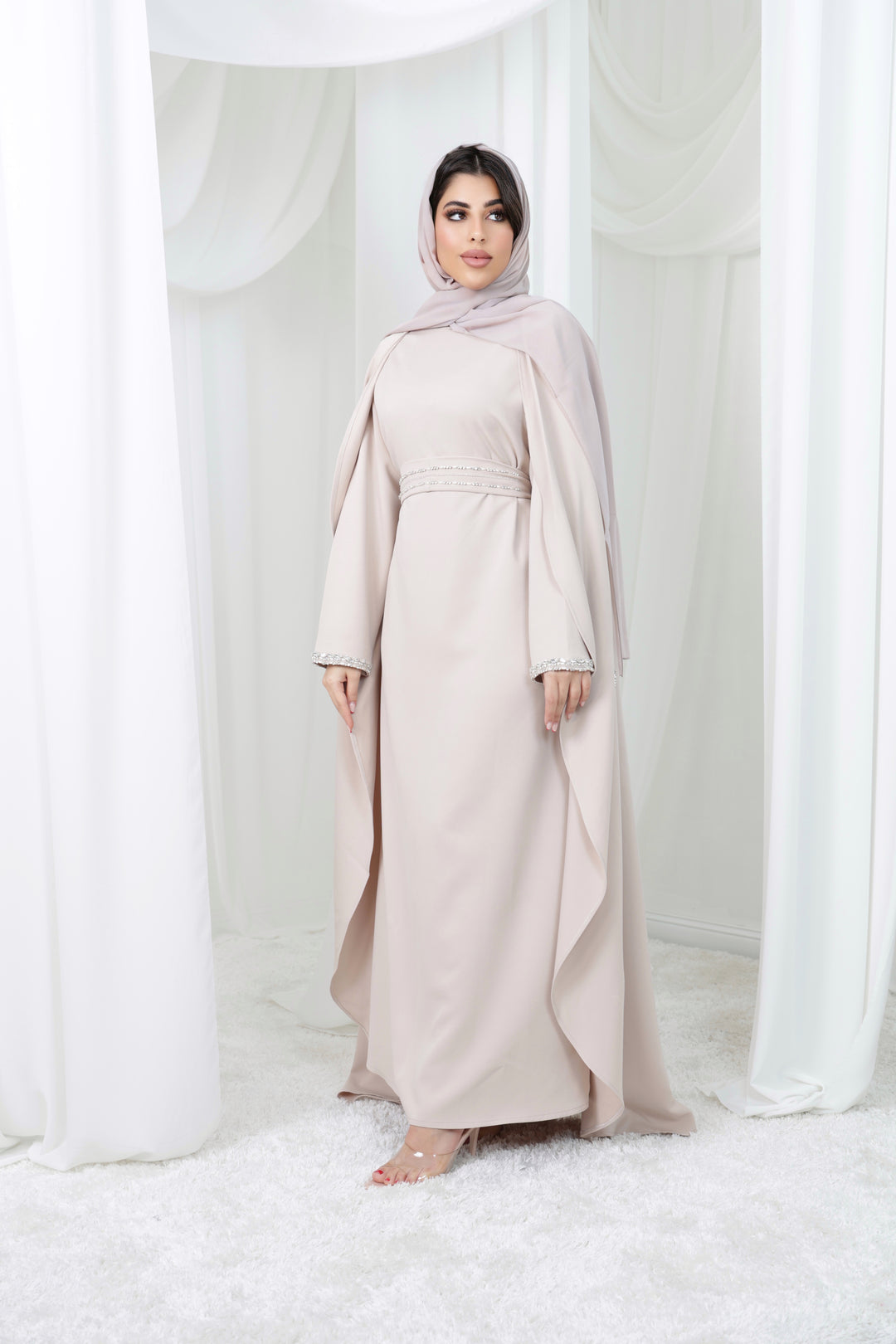 Serena Luxury Cape Dress