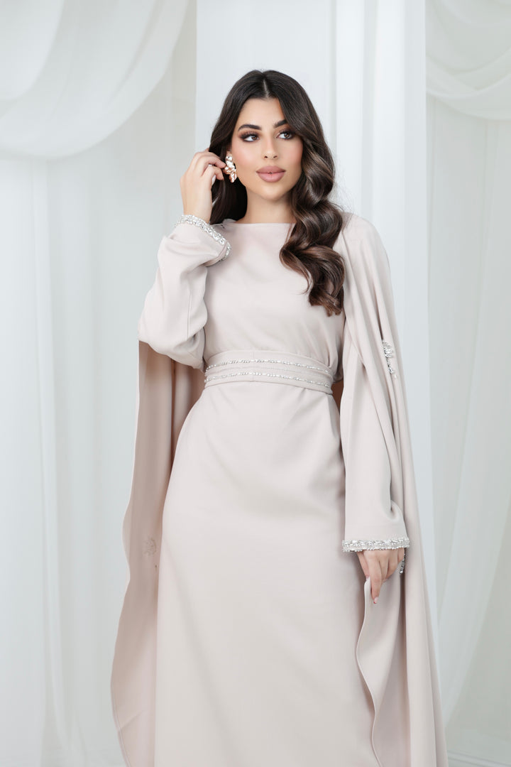 Serena Luxury Cape Dress