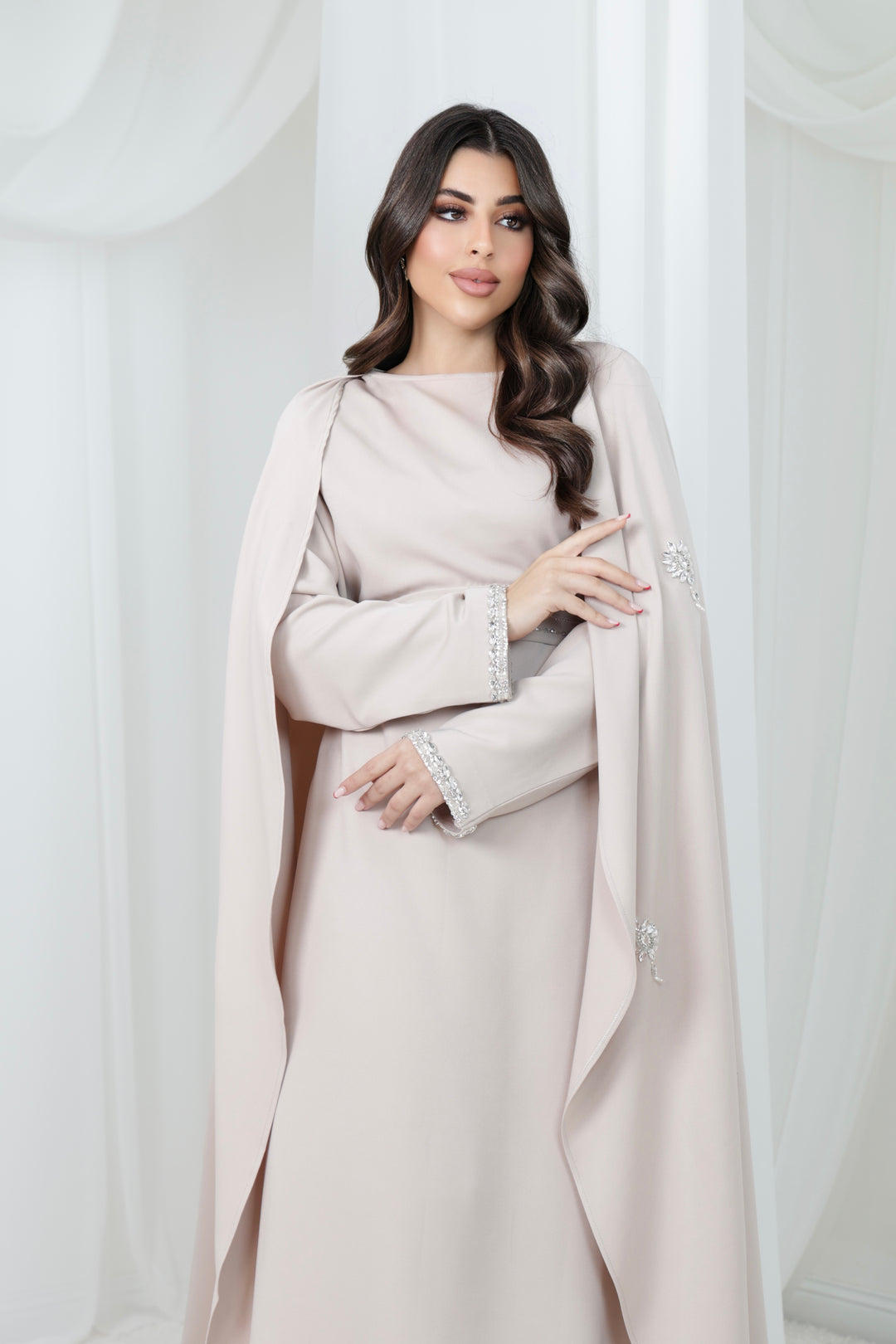 Serena Luxury Cape Dress