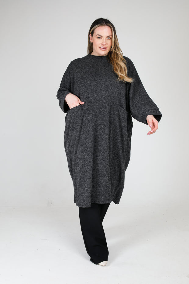 Charcoal Jumper Tunic Dress - Plus Size