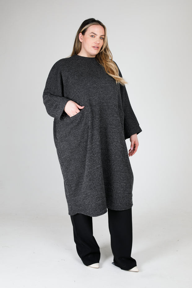 Charcoal Jumper Tunic Dress - Plus Size