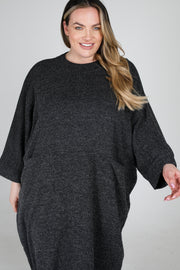 Charcoal Jumper Tunic Dress - Plus Size