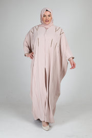 Nude Layali Sparkle Abaya | 2 piece