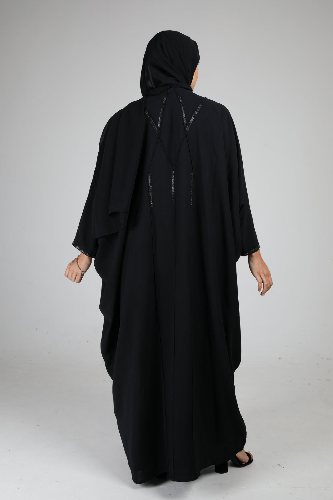 Black Layali Sparkle Abaya | 2 piece
