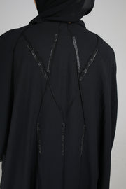 Black Layali Sparkle Abaya | 2 piece